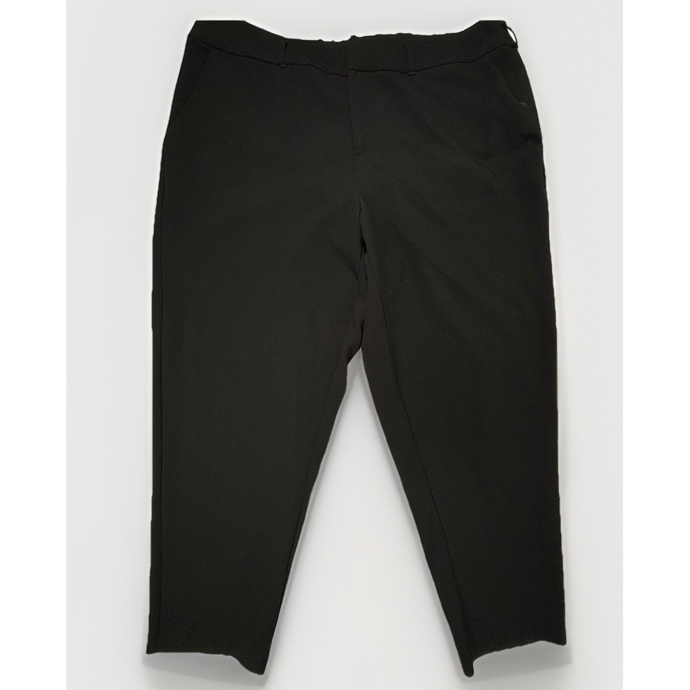 Torrid Dress Wide Leg Ankle Dress Pants Stretch Black Womens 18 38X27 Career EUC